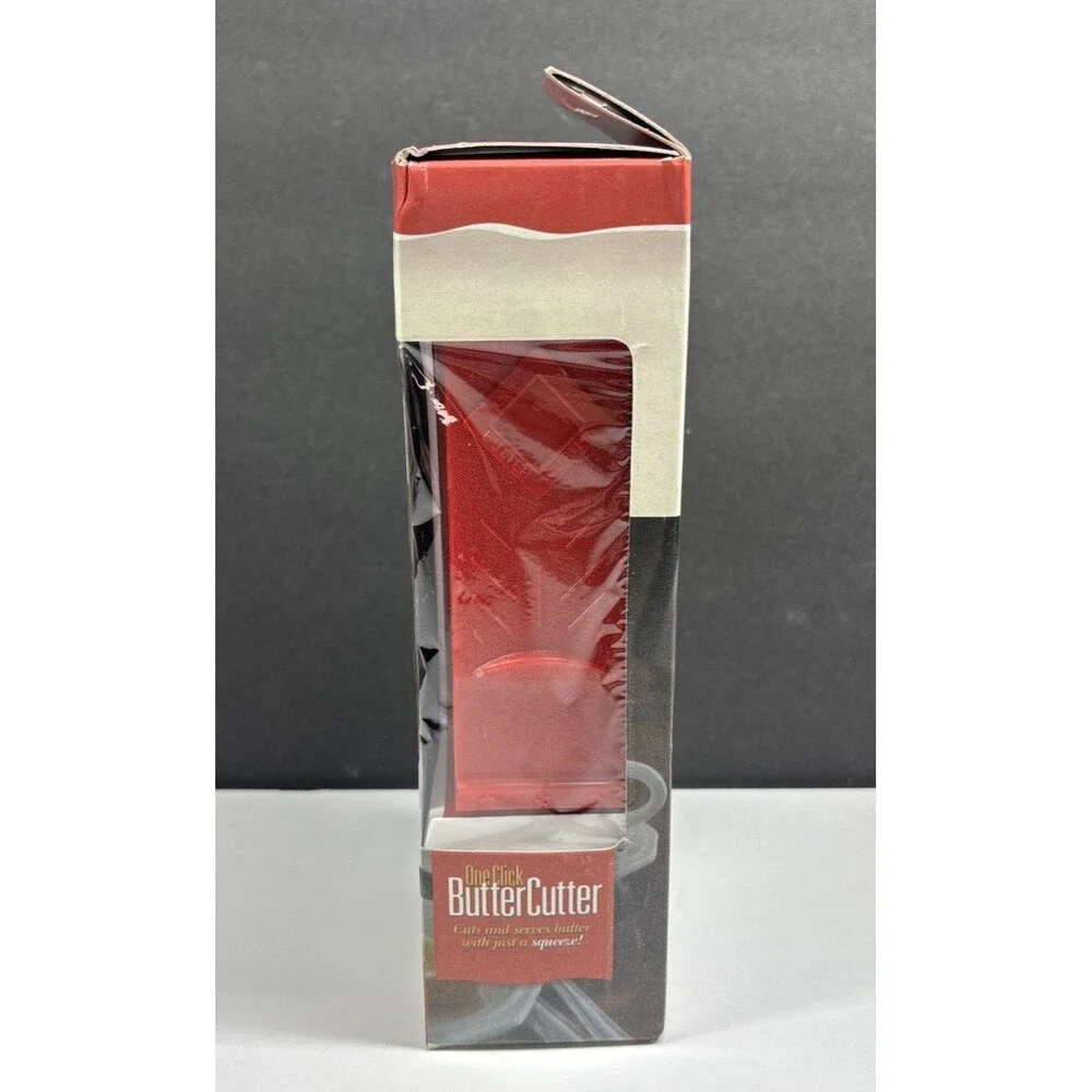 Original RED One-Click Butter Cutter - Butter Pat Dispenser Slice & Store